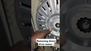 Removing direct drive motor rotary on an LG washer #homeappliance #repair #repost #fyp
