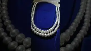 A Beautiful Double layer Silver Shade  Pearl Necklace ( 6mm to 8mm ) DM for Price and Details #Pearl