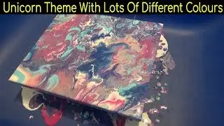 Acrylic Freehand Pour - PVA Glue Pour  - Acrylic Pouring Techniques