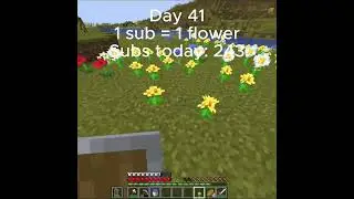 Day 41 of placing a flower for every sub gained #minecraft #shorts
