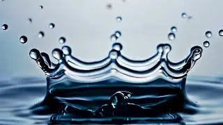 Beautiful  Water Droplet crown Video Stock Footage Water Drop splash crown foot cg element water
