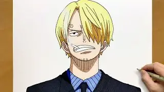 How to draw Sanji from One Piece || Sanji colored drawing || Easy anime art