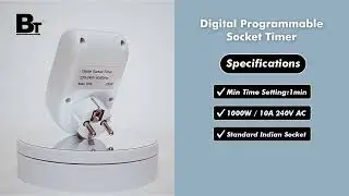 BlacktElectrotech BT41P  230V10Amps 24x7 Digital Programmable Timer Socket Type for Mobile Charging,