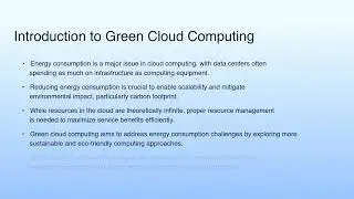 Introduction to Green Cloud Computing | Green Cloud