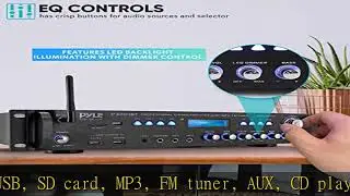 Pyle Multi Channel Bluetooth Preamplifier Receiver - 3000 Watt Audio Home Speaker Sound Stereo w/Ra
