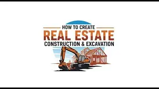 How To Create Make Real Estate Construction & Excavation Logo