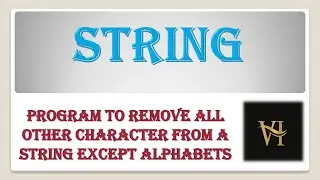 Program to remove all the characters in a string except alphabets in C