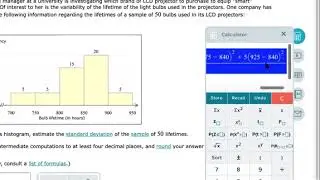Approximating the Standard Deviation from Data of a Histogram