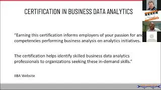 Business Data Analytics Certification Chat Webinar | George Bridges & Neeraj Sharma | IIBA Bluegrass