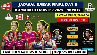 Jadwal Final Kumamoto Master 2025: Jorji vs Intanon | Kumamoto Masters Japan Day 6 Finals