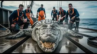 Чистая вода. Спасения нет. 1,2-тонный морской крокодил напал на корабль | Ocean Hunters