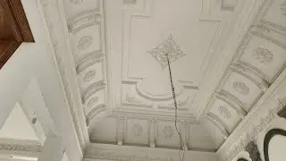 #double height Spanish style ceiling #ytvideos #lube design ##wallinterior #fireplace cement #wall