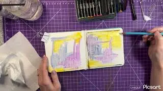 MIXED MEDIA DAY with CRAYONS #thesimplecrafter #mixedmediaart 