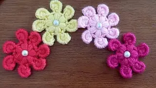 Different technique!!! Crochet flower pattern model 🌸#crochet #knitting 