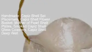 Handmade Capiz Shell Set Placemats, Capiz Shell Flower Basket, Mother of Pearl