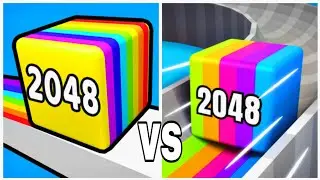 Happy Cubes 2048 vs Jelly Tube Run - New Update (NOOB vs PRO vs HACKER) Mobile Games 