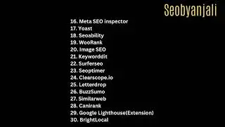 Best SEO tools for Website | SEO Tools for ranking Website | Seobyanjali