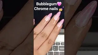 Chrome nail art tutorial✨️💗 #nails #nailart #nailartdesigns #nailtutorial #chromenails #shorts #nail