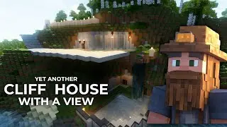 Minecraft Survival Cliff House Build &ndash; Stunning Ravine View & Quaint Waterfall Escape
