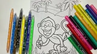 Monkey Coloring | Coloring for Kids & Toddlers | Coloring page # 15