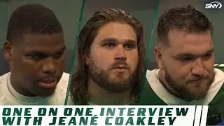 Quinnen Williams, Joe Tippmann, and Josh Myers chat with SNY's Jeane Coakley after Jets' Week 1 loss