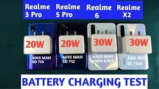 Realme 6 Battery Charging Time Test | Realme 6 vs Realme 5 Pro vs Realme 3 Pro vs Realme X2 Charging