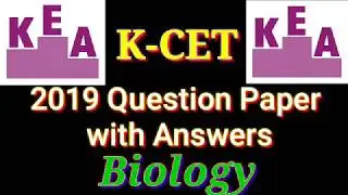 KCET 2019 Biology Question Paper with Solution || KCET 2020 || Kcet updates ||