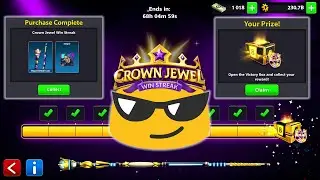 Got a NEW CUE and RING + CROWN JEWEL WinStreak Event in 8 Ball Pool - Miniclip - Gaming With K