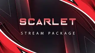 Free Stream Package : Sharp Red Twitch Overlay