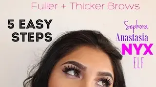 5 Steps for Perfect Brows ||  Full Brows || Anastasia Dip Brow Pomade