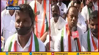 Congress Leader Sridhar Supporters Protest | for Malkajgiri Party Ticket | at Gandhi Bhavan