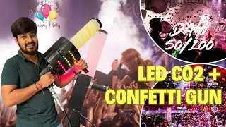 LED CO2 + Confetti Gun Demo | Ultimate Party Showstopper! 🔥 | Day 50/100 | Supply4Party