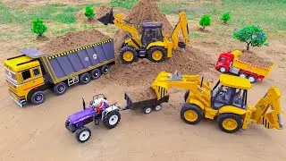 Jcb 5cx backhoe loading mud  Tata truck 2518 and Tata Tipper Truck | jcb video 