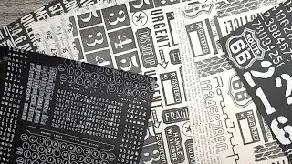 Urban Vintage Industrial Grunge Stamped Backgrounds [Using mainly Tim Holtz Stamps]