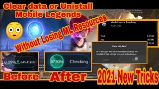 ML TRICKS:Un-Install Mobile Legends Without Losing Your ML Resources | Clear Data | MLBB Tutorial