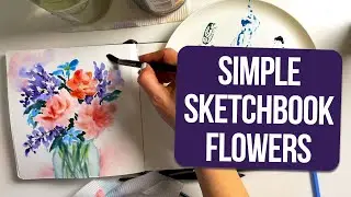 Watercolour Flowers in Sketchbook: Easy Limited Palette Project
