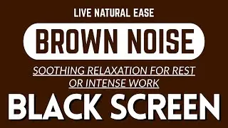 Live Natural Ease With Brown Sound Noise | BLACK SCREEN | 11-Hour Live, No AD