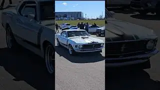 Ford Mustang Boss 302 White Classic Car Drive By Engine Sound M1 Concourse Cars and Coffee 2024