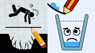 HAPPY GLASS vs DRAW 2 SAVE STICKMAN PUZZLE | Android iOS Gaming Walkthrough | Max Gameplay HM3929