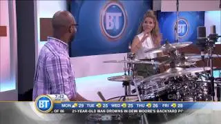 Drake's drummer Adrian Bent chats about 180 Drums and teaches us how to play the drums