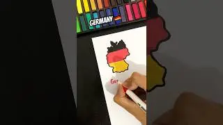 Germany flag map drawing #germany #flag #youtubeshorts #shorts