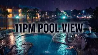 Disney&rsquo;s Pop Century Resort at 11pm on a very wet and stormy Sunday night in September Rain ASMR