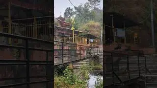 Majestic Shiva Temple Near Hills 🕉️ | Powerful Trishul & Peaceful Ambience 🙏 #shorts #peace #nepal