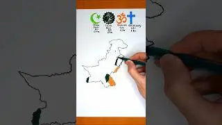 Religion in Pakistan 🇵🇰| Religion map drawing #shorts #religion #pakistan #drawing #islam #viral