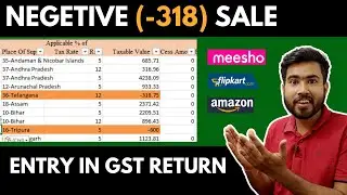 Negative Sale Entries in GST Return | How to enter negative sale data in GSTR1 & GSTR-3B