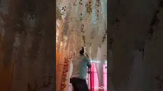 Ceiling Decoration For Wedding Stage 🦋#youtubeshorts #ytshorts #ceilingshot #flowerceiling #viral