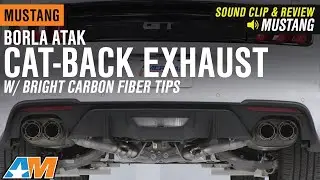 2018-2019 Mustang GT Borla ATAK Cat-Back Exhaust W/Bright Carbon Fiber Tips Review & Sound Clip