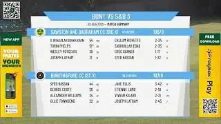 Buntingford CC 1st XI v Sawston and Babraham CC 3rd XI