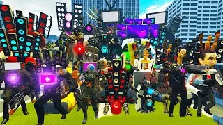 NEW UPGRADED TITANS FROM THE MULTIVERSE AGAINST ALL BOSSES 1-69 EPISODES! in GARRY'S MOD!