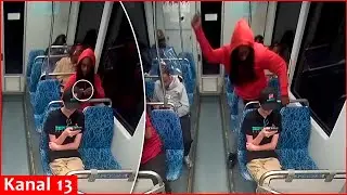 Final moments of Ukrainian refugee brutally killed riding train in North Carolina - Graphic video